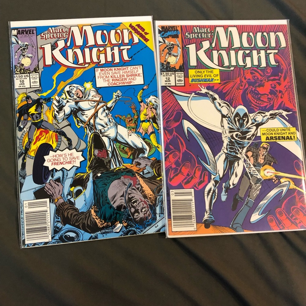 Moon knight 10,12 comic lot of 2 marvel high grade comics tv show out on Disney